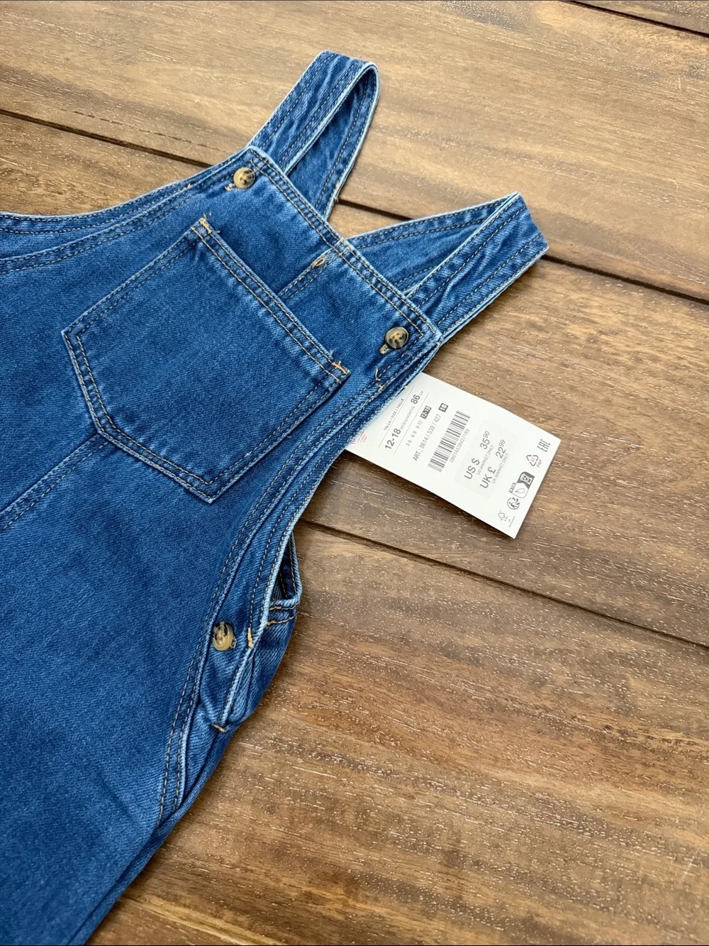 Zara Kids Denim Overalls - Blue